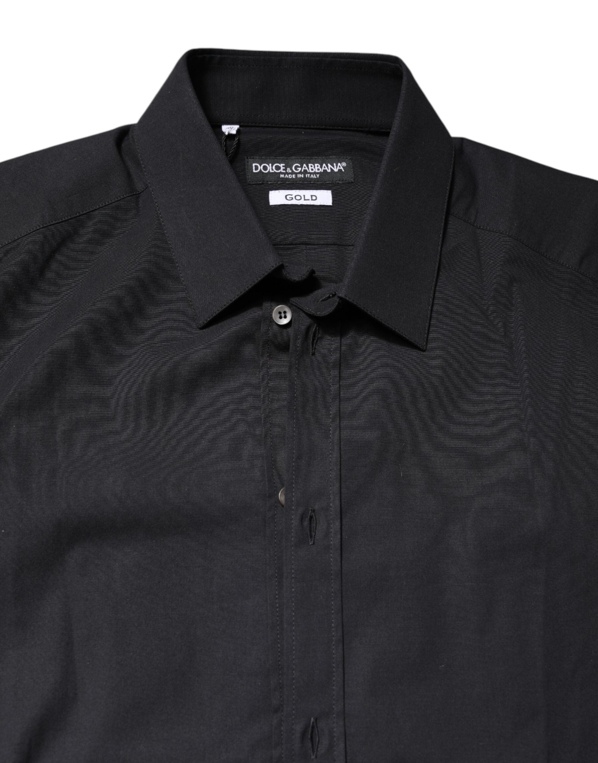 Dolce & Gabbana Black GOLD long-sleeved cotton shirt